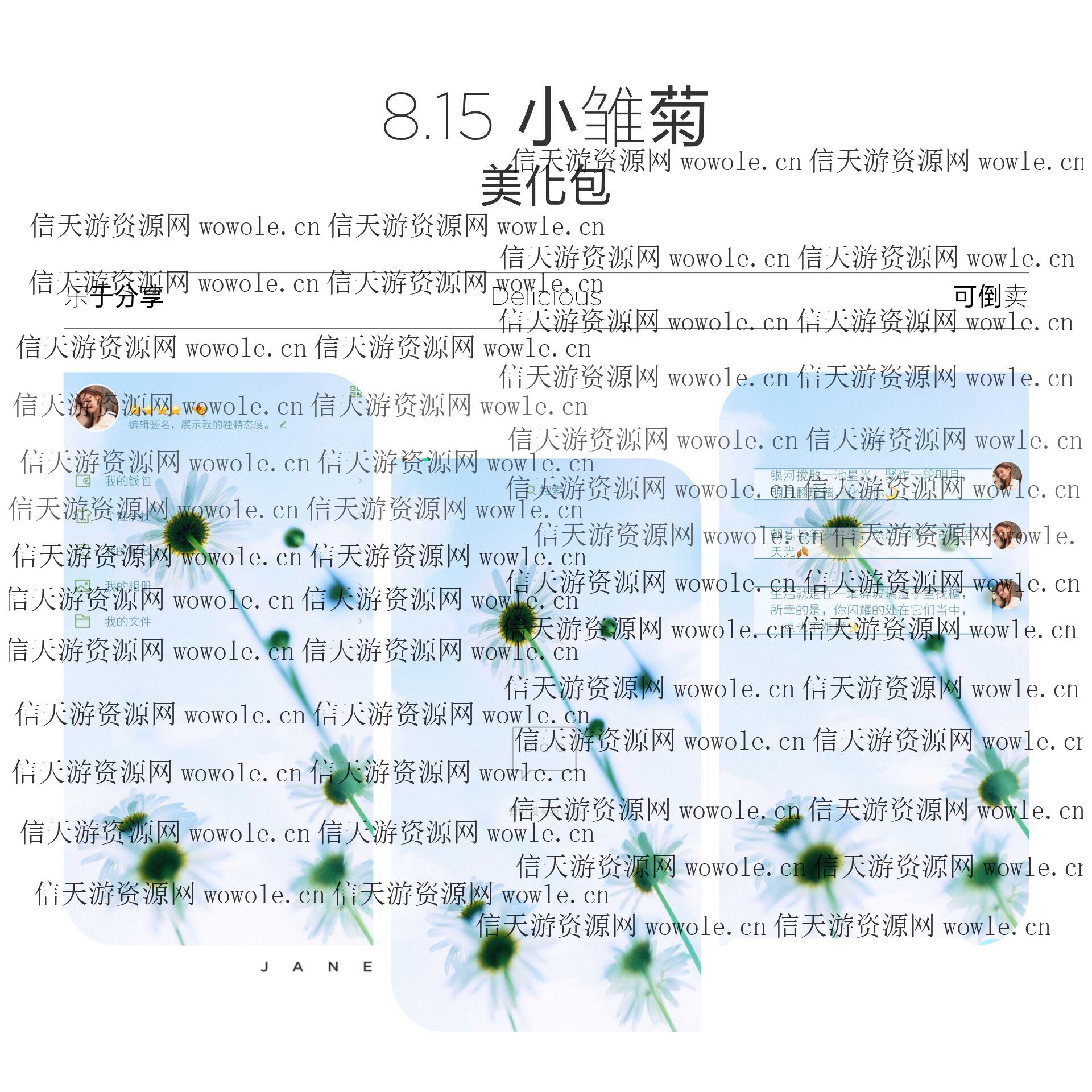 QQ美化包-小雏菊8.15主题美化