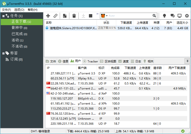 全球排名第一的BT下载客户端 uTorrent Pro